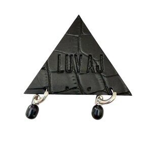 NOC Luv AJ Blue Pearl Amalfi Huggies Earrings Silver 2 in 1 Freshwater Pearl